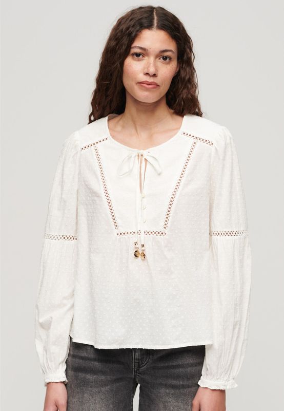 Superdry - Ibiza Long Sleeve Beach Blouse - Blouse - Lichtgewicht