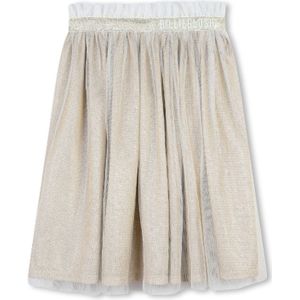 Billieblushvoor meisjes. U20554 Gouden petticoat rok (8Años= 126cm), Goudkleurig, Casual, Polyester, kinderkleding