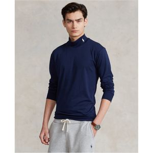 Polo Ralph Laurenvoor mannen. 710849518002 Interlock T-shirt marine (M), Casual, Katoen, Lange mouwen, Marineblauw