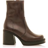 MTNGvoor vrouwen. 59800 Nieuwe Oasis Leren Enkellaarsjes bruin (37), Leer, 5 tot 8 cm, Ritssluiting, Casual