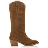 MTNGvoor vrouwen. 59716 Bruine leren Teo laarzen -Hoogte hak 5cm (36), Leer, 3 tot 5 cm, Geen, Casual