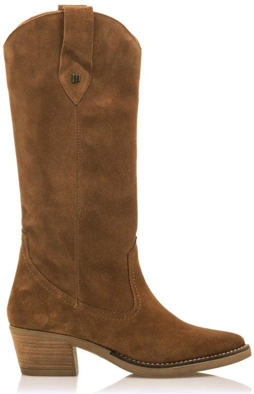 MTNGvoor vrouwen. 59716 Bruine leren Teo laarzen -Hoogte hak 5cm (36), Leer, 3 tot 5 cm, Geen, Casual