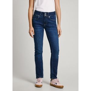 Pepe Jeansvoor vrouwen. PL204735CU1 Jeans Slim Mw blauw (27/30), Casual, Katoen, Denim, Duurzaam