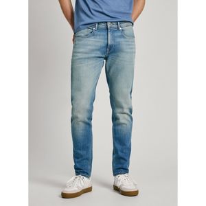 Pepe Jeansvoor mannen. PM207390HV5 Blauwe taps toelopende jeans (33/34), Casual, Katoen, Denim, Duurzaam