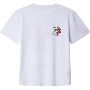 Pepe Jeansvoor meisjes. PG503141 Sandre T-shirt wit (10años= 140cm), Casual, Katoen, Korte mouwen, kinderkleding