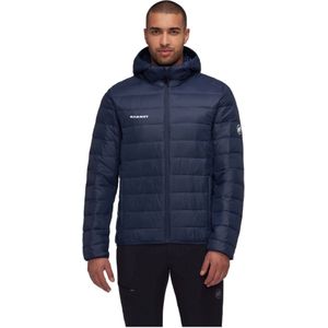 Mammutvoor mannen. 1013-03410 Capuchonjas Crag In marine (L), Casual, Sportief, Meerdere sporten, Polyester, Marineblauw