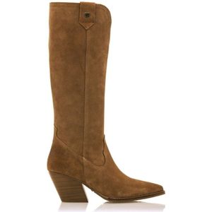MTNGvoor vrouwen. 59638 Bruine Missouri lederen laarzen -Helphoogte 5cm (36), Leer, 5 tot 8 cm, Ritssluiting, Casual