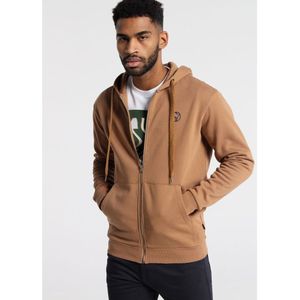 Six Valvesvoor mannen. 5180682 Sweatshirt Hoodie / Kanguro Logo Zalm (XS), Casual, Katoen, Lange mouwen