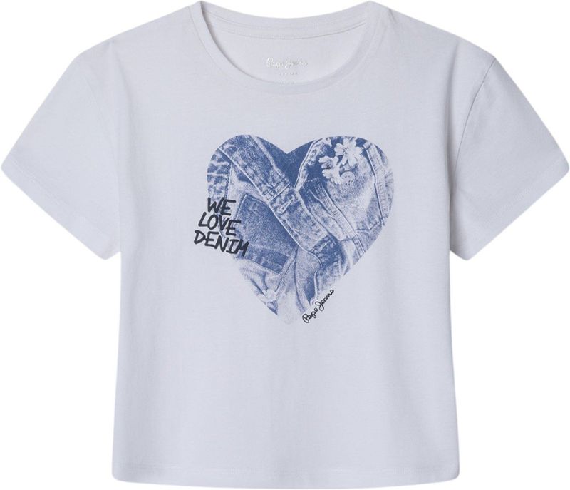 Pepe Jeans Anna T-shirt voor meisjes, wit(wit), 10 jaar