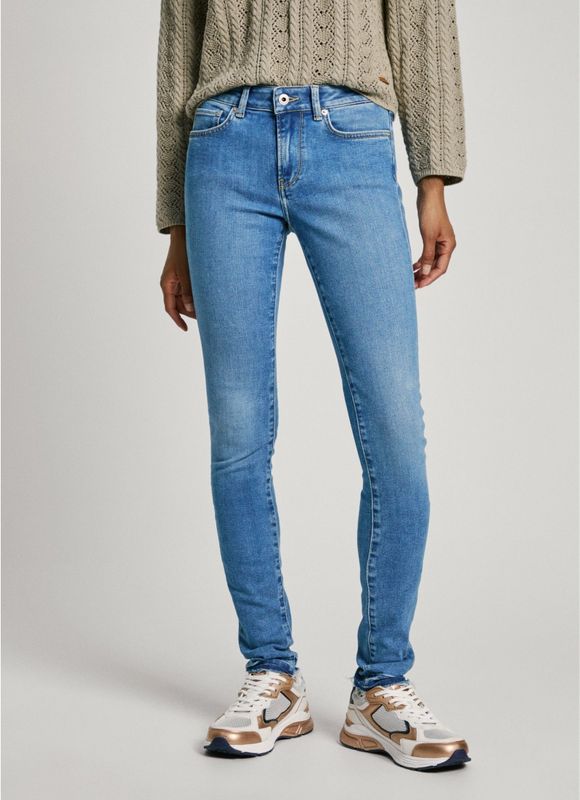 Pepe Jeans Skinny Jeans LW PL204583, blauw (denim-MP8), 25W / 30L dames, blauw (denim mp8), 25W x 30L