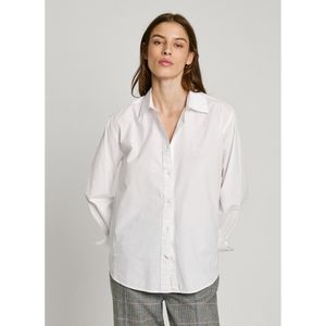 Pepe Jeansvoor vrouwen. PL305008 Shirt Bego wit (L), Casual, Katoen, Lange mouwen
