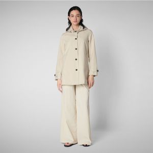 Save The Duckvoor vrouwen. D42250W-GRIN20 Groen-beige apriljas (XXS), Casual, Polyester, Lange mouwen
