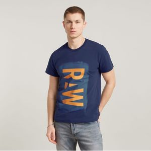 G-Star - D25014-336-1822 - T-shirt - Blauw - Korte Mouwen - Biologisch Katoen