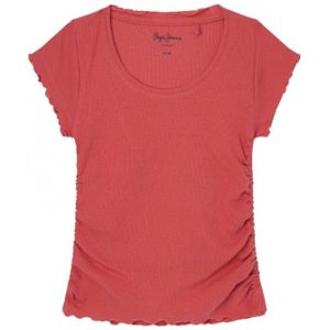 Pepe Jeansvoor meisjes. PG502945 Narcise T-shirt rood (164cm), Casual, Korte mouwen, Biologisch katoen, Duurzaam, kinderkleding