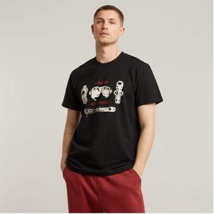 G-Starvoor mannen. D25143-C336-6484 Objecten T-shirt zwart (L), Casual, Katoen, Korte mouwen