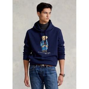 Polo Ralph Laurenvoor mannen. 710853309001 Fleece sweatshirt met navy Bear Polo (XXL), Casual, Katoen, Marineblauw