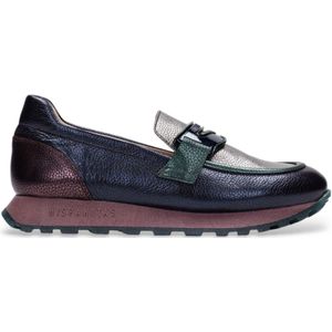 Hispanitasvoor vrouwen. CHI243720 Bolmet blauwe leren schoenen (41), Leer, Plat, Geen, Casual