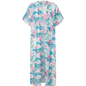 Pepe Jeansvoor vrouwen. PLB10513 Veelkleurige Hibiscus Kaftan (UNICA), Strandkleding, Polyester, Korte mouwen