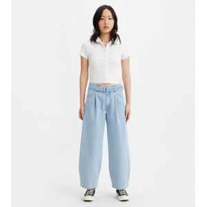 Levi'svoor vrouwen. A5926-0000 Jeans Belted Baggy Licht Indigo (30/26), Blauw, Casual, Katoen, Denim