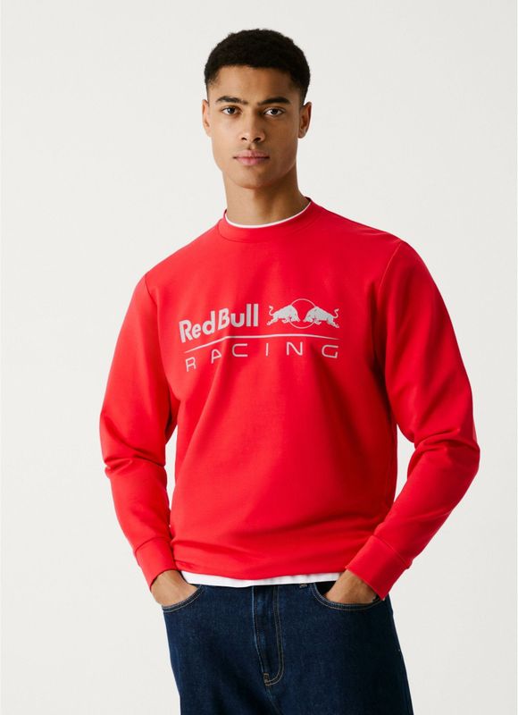PEPE JEANS Heren TEAM LOGO CREW Sweatshirt, Rood (MARS ROOD), L, Rood (Mars Rood), L