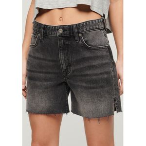 Superdryvoor vrouwen. W7110398A Zwarte kortere short (32), Casual, Katoen, Denim