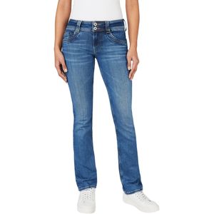 Pepe Jeansvoor vrouwen. PL204588XW6 Blauwe Slanke Jeans (29/30), Casual, Katoen, Denim