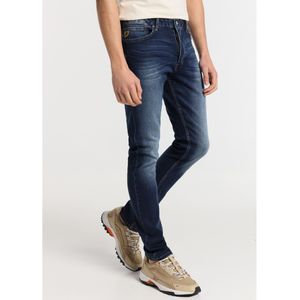Lois Jeansvoor mannen. 101923612 Slim fit jeans - Medium verwassen marineblauwe jeans (28), Casual, Katoen, Denim