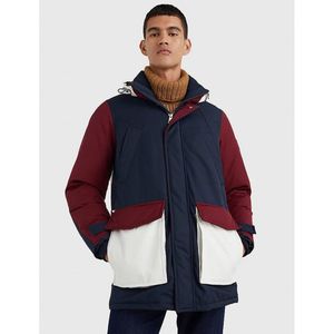 Tommy Hilfigervoor mannen. MW0MW27689 Rockie Parka marine, beige (XL), Blauw, Casual, Granaatappel, Polyester, Duurzaam