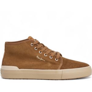 Pepe Jeansvoor mannen. PMS31051 Ben Top bruin leren sportschoenen (43), Plat, Veters, Casual