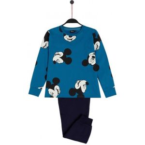 Disneyunisex voor kinderen. 60749-0-000218 Pyjama met lange mouwen all over Mickey blauw (16años= 159/164cm), Homewear, Katoen, kinderkledin