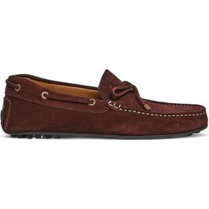 Hackett Londonvoor mannen. HMS21364 Bruine Driver Leren Mocassins (43), Leer, Plat, Geen, Casual