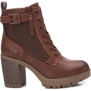 Refreshvoor vrouwen. 17123201-CAMEL Enkellaarsjes 171232 camel - hakhoogte: 8cm (41), Bruin, 5 tot 8 cm, Veters, Ritssluiting, Casual, Imita