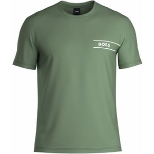 BOSSvoor mannen. 50489442 Basic groen T-shirt (S), Casual, Katoen, Korte mouwen