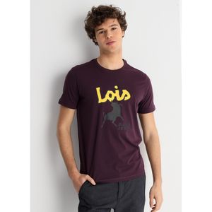 Lois Jeansvoor mannen. 157013177 Lois lila basic T-shirt (XXL), Casual, Katoen, Korte mouwen