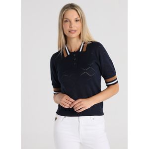 Lois Jeansvoor vrouwen. 453162741 Witte polo met korte mouwen (XS), Casual, Katoen