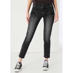 Lois Jeansvoor vrouwen. 207882624 Jeans met zakken trutemp stof 365 zwart (26), Casual, Katoen, Denim