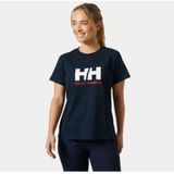 Helly Hansenvoor vrouwen. 34465 T-shirt Logo 2.0 marine (XS), Casual, Sportief, Korte mouwen, Biologisch katoen, Marineblauw