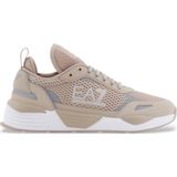 EA7unisex. X8X159_XK379 Ace runner beige sportschoenen (44), Plat, Veters, Casual, Sportief, Meerdere sporten