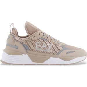 EA7unisex. X8X159_XK379 Ace runner beige sportschoenen (44), Plat, Veters, Casual, Sportief, Meerdere sporten