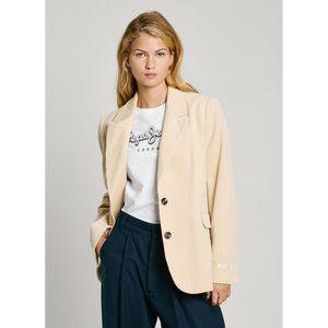 Pepe Jeansvoor vrouwen. PL402459 Beige blazer Cara beige (L), Casual, Katoen