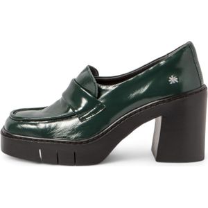 Artvoor vrouwen. 1197212WS003_0G3 1972 zwart leren ballerina's (38), Leer, 8 tot 10 cm, Geen, Casual, Groen