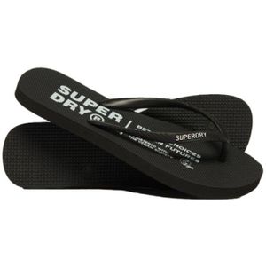 Superdryvoor vrouwen. WF310189A Bruine veganistische teenslippers (L), Plat, Geen, Casual, Strandkleding