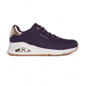 Skechersvoor vrouwen. 155196 Trainers Uno Shimmer Away donkerpaars (39), Plat, Veters, Casual, Lila