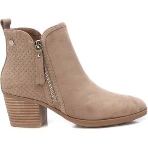 Refreshvoor vrouwen. 17262101-TAUPE Leren enkellaarsjes 172621 taupe (39), Leer, 3 tot 5 cm, Ritssluiting, Casual