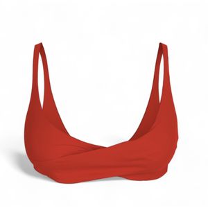 Calvin Kleinvoor vrouwen. KW0KW02642 Gestructureerde Twist Bikinitop rood (XS), Strandkleding, Gerecycled nylon