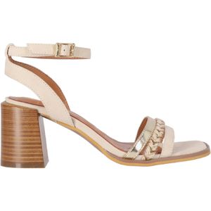 Chika10voor vrouwen. CLARITA 01 Sandalen Clarita 01 beige -Hoogte hak 8cm (39), 5 tot 8 cm, Gesp, Casual