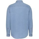 Overhemd - Denim - Effen - Lange Mouw - Regular Fit