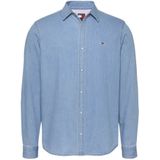 Overhemd - Denim - Effen - Lange Mouw - Regular Fit