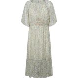 Pepe Jeans - May - Jurk - Ecru - 3/4 Lengte - V-hals - Ruches