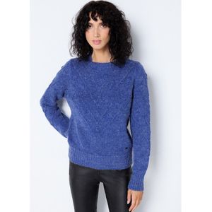Victorio & Lucchino, V&Lvoor vrouwen. 3659785 Blauw gebreide trui (XS), Casual, Polyester, Lange mouwen